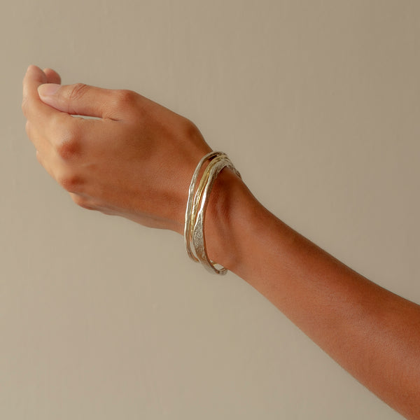 Stacked on sale gold bangles