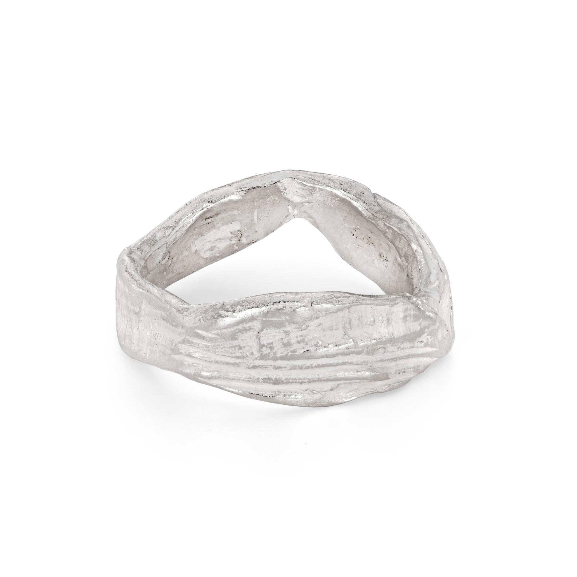 Rugged Ripple Ring Silver