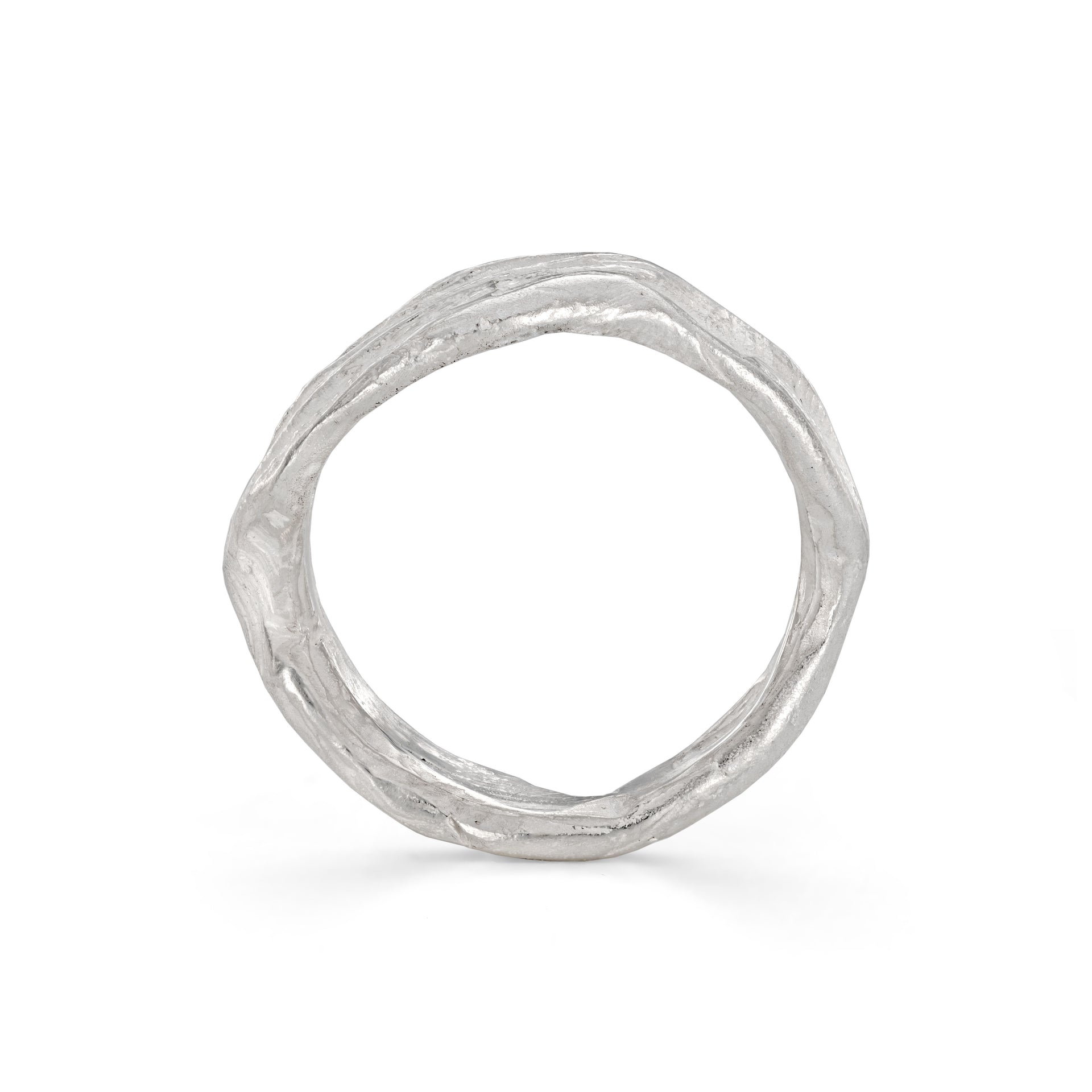 Rugged Ripple Ring Silver