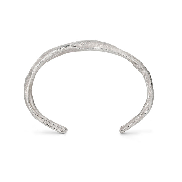 Rock Cuff Silver | Unisex Sculptural Design | Emily Nixon