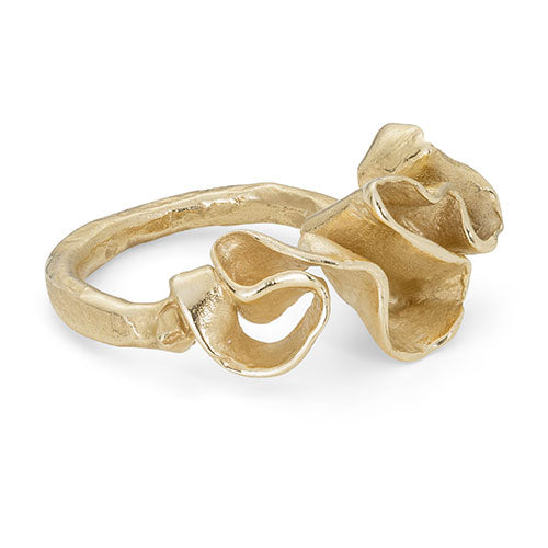 Tall Scribble Ring 9ct Gold